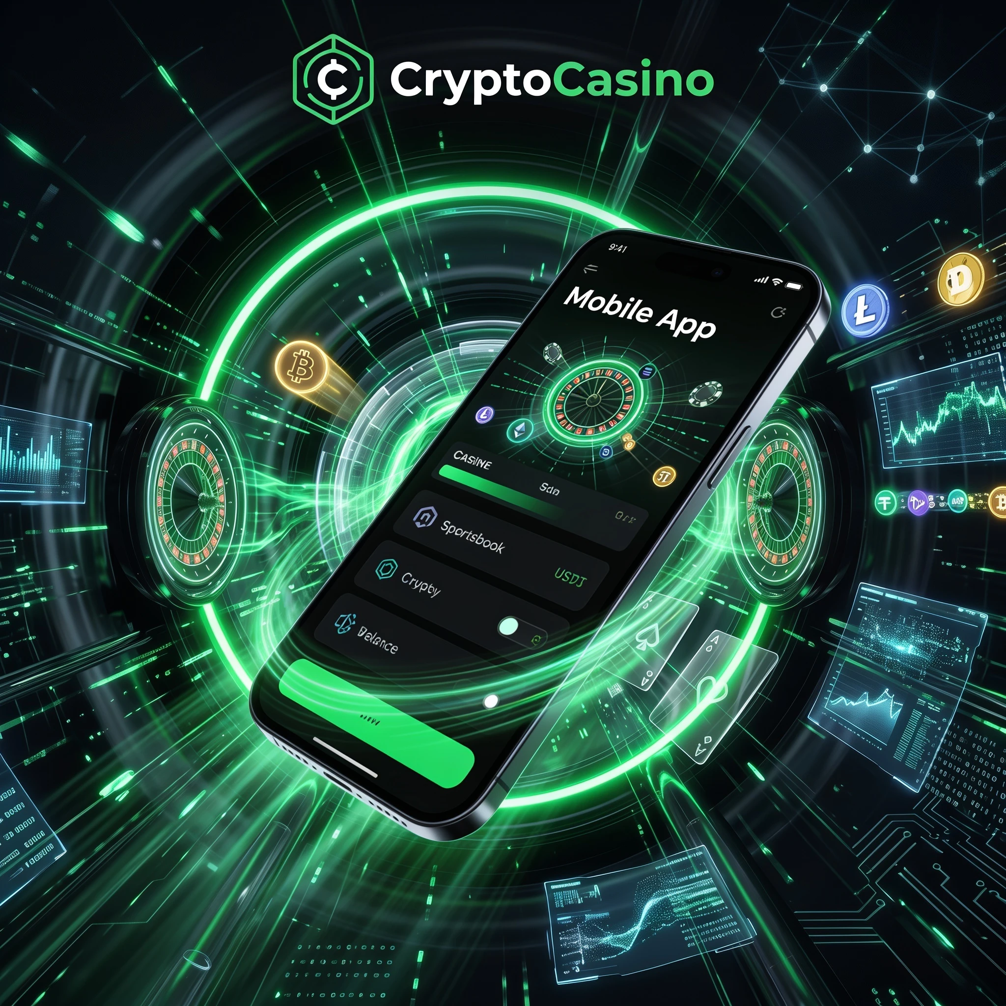 CryptoCasino sur téléphone mobile